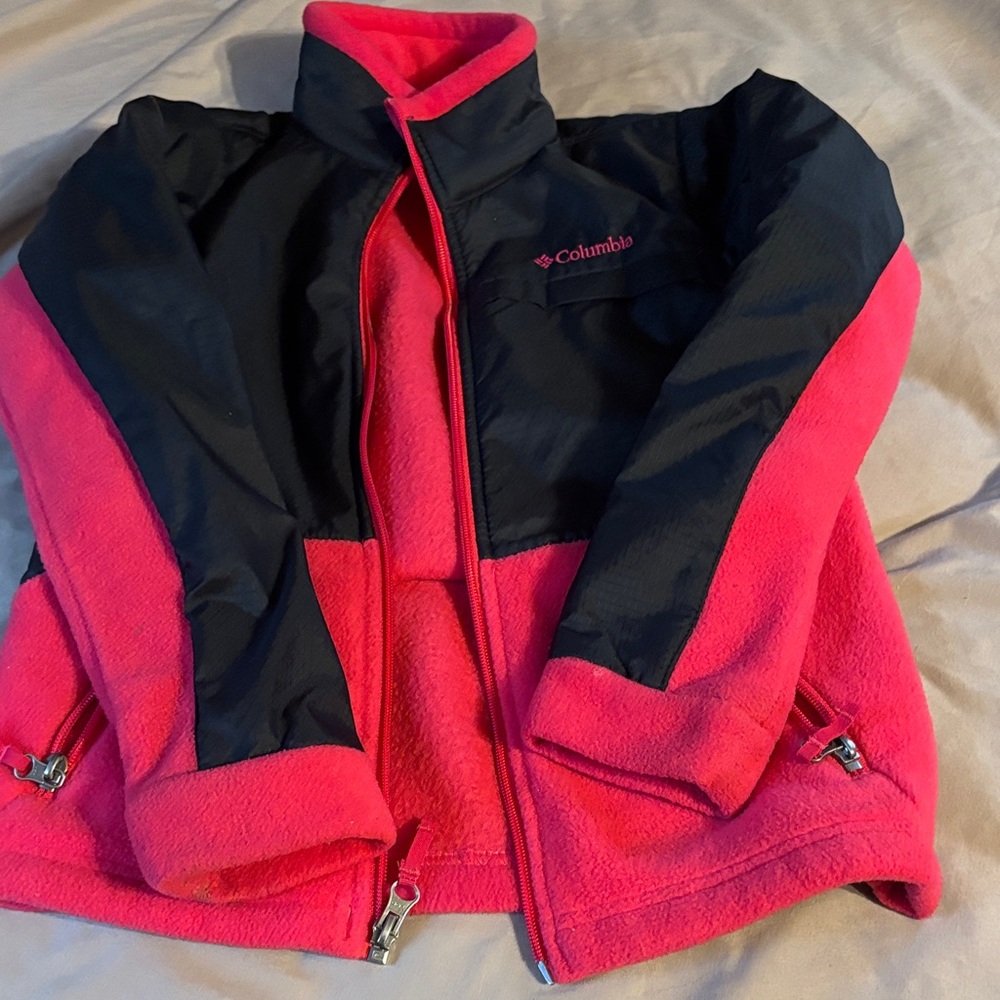 Columbia Kids' Vibrant Pink and Black Puffer Jacket